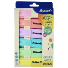 PELIKAN - Resaltador TextMaker FLASH PASTEL X 6 UNID.