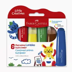 FABER CASTELL - Marcadores Extra Jumbo X 6 Und