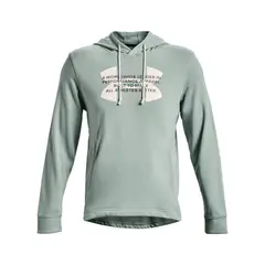 UNDER ARMOUR - Hoodie Rival Terry Logo-Verde