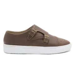 KING PIECES - Tenis hombre moda estrada 2p café