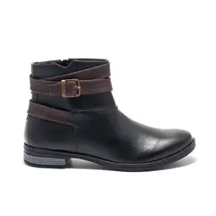 VIOLA - Botin para mujer tacon medio batik negro