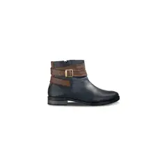 VIOLA - Botin para mujer tacon medio batik azul