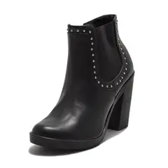 VIOLA - Botin para mujer tacón medio luna negro