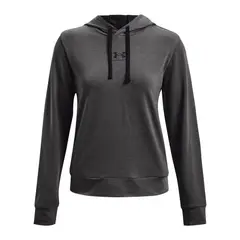 UNDER ARMOUR - Hoodie Rival Terry Mujer-Gris