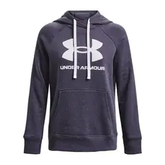 UNDER ARMOUR - Hoodie Rival Flce Logo-Azul