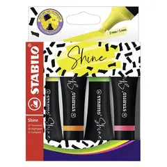 STABILO - Estuche resaltador shine 4 unidades surtido