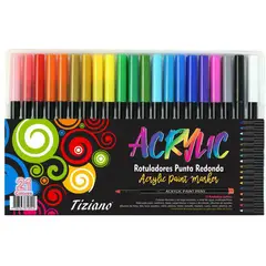 TIZIANO - Marcador acrilico multisuperficie punta redonda * 21 unidades