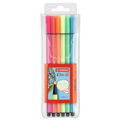 STABILO - Estuche rotulador pen 68 neón 6 unidades