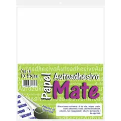 ICOPEL - Papel adhesivo mate bolsa carta - 10 hojas - 2 unidades