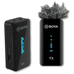 BOYA - Microfono de solapa inalambrico by-xm6-s1 con batería - negro