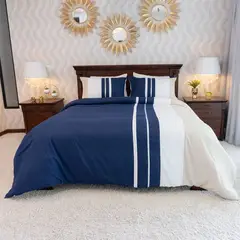 AMARE HOME - Duvet Cover Zafiro - Colección Ilusión 6 Piezas Doble.