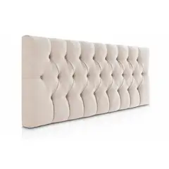 BANZAY - Cabecero Tapizado tela base Cama King Rombos - Marfil
