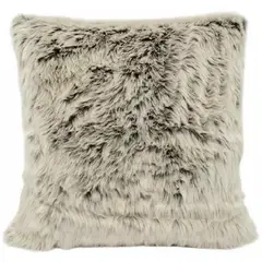 BANZAY - Cojín Peludo Peluche Decorativo - Crema Matizado