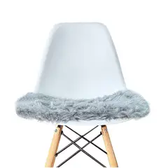 BANZAY - Cojin en Peluche para Silla Eames kit X6 - Gris Claro