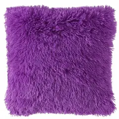 BANZAY - Cojín Decorativo Peludo 40x40 - Morado