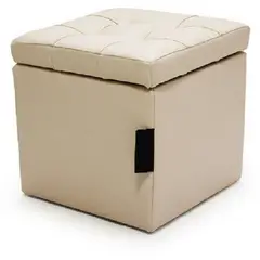 BANZAY - Baul Organizador Puff Individual 40x40 - Beige