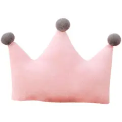 BANZAY - Cojín Decorativo Corona Princesa - Rosado