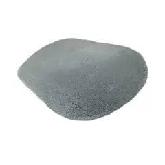 BANZAY - Tapete Pie de Cama Ovalado - Gris