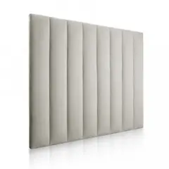 BANZAY - Cabecero Paneles Cama Sencilla - Gris Plata