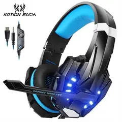 KOTION - Audifonos Gamer G9000 Each Con Luces Led Play Pc Xbox