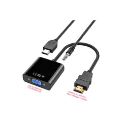 SISDATA - Adaptador Convertidor Cable Hdmi A Vga Computer Ps3 Ps4 Xbox
