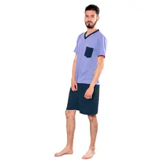 ROMANELLA - Pijama short sebastián - azul