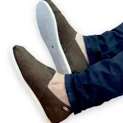 XIAN SHOES - Alpargata hombre cafe clasica