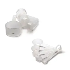 PRESS - Set de Cucharas y Tazas Medidoras Repostería Cocina Traslucidas