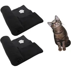 HALLY PET - Dos cobijas térmicas medianas 70cm x 70cm gris