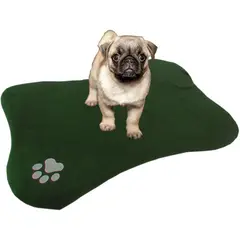 HALLY PET - Tapete con forma de hueso verde