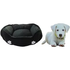HALLY PET - Cama mediana doble faz para mascota gris