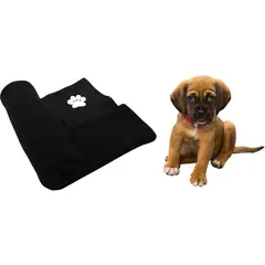HALLY PET - Una cobija térmica grande 120 cm x 70 cm negro