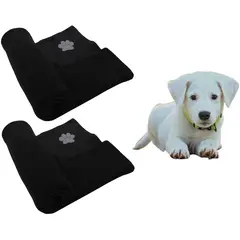 HALLY PET - Dos cobijas térmicas medianas 70cm x 70cm negro