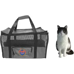 HALLY PET - Maletín cargador mediano 42 cm x 26 cm x 24 cm gris