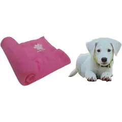 HALLY PET - Una cobija térmica mediana 70 cm x 70 cm rosado