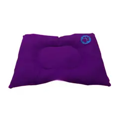 HALLY PET - Colchón premium gigante huella bordada para mascota morado