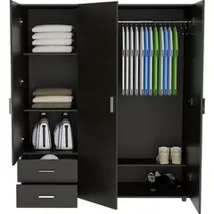 RTA DESIGN - Closet 3 puertas 160cm x 140cm dassel sa cln 2468-wengue