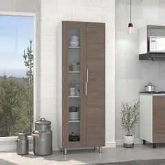 RTA MUEBLES - Mueble alacena fendi blanco mqz + castaño abc 7853