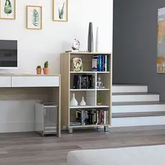 RTA MUEBLES - Biblioteca bellagio  brb 3204 rovere + blanco