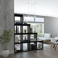 RTA MUEBLES - Biblioteca luma escala  wengue/negro blw 1822