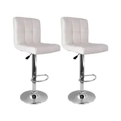 BOXBIT - Kit x2 Sillas Confort Bar Blancas