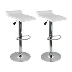 BOXBIT - Kit x2 Sillas Wave Bar Blancas
