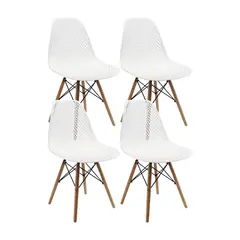 BOXBIT - Kit x4 Silla Colmeia Blancas