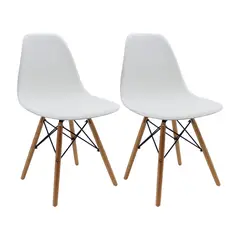 BOXBIT - Kit x2 Sillas DKR Tipo Eames Blancas