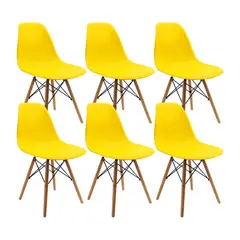 BOXBIT - Kit x6 Sillas DKR Tipo Eames Amarillo