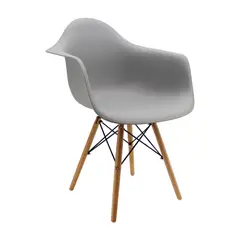 BOXBIT - Silla DKR Tipo Eames con Brazos Gris