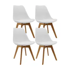 BOXBIT - Kit x 4 Sillas Joly Blancas