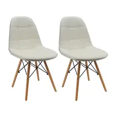 BOXBIT - Kit x2 Silla DKR Botones Blancas