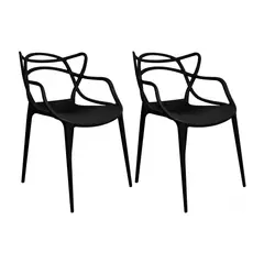 BOXBIT - Kit x2 Sillas Solna Tipo Master Negras