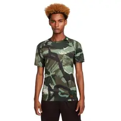 NIKE - Camiseta Dri Fit Slim Top Camo-Verde